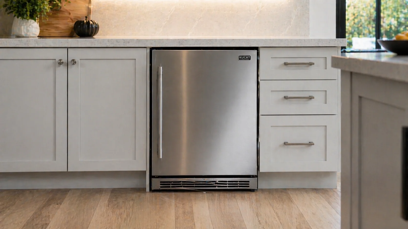 Under-counter freezer repair in Sherwood Park kitchen